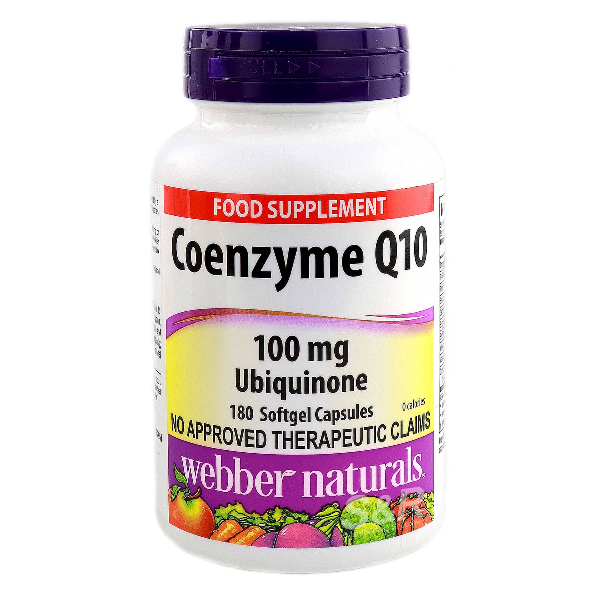 Webber Naturals Coenzyme Q10 Ubiquinone 100mg 180 softgels Webber Naturals Coenzyme Q10 Ubiquinone 100mg 180 softgels